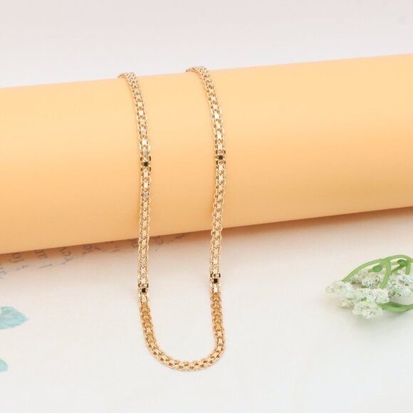 Bold Rose Gold Chain Necklace with Lobster Clasp, XPNL0316 - Picture 1 of 12